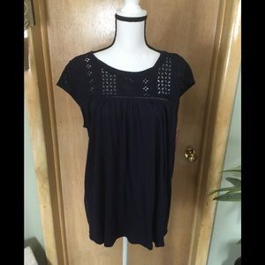 XL women’s crochet &cotton top